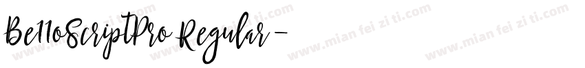 Be11oScriptPro Regular字体转换